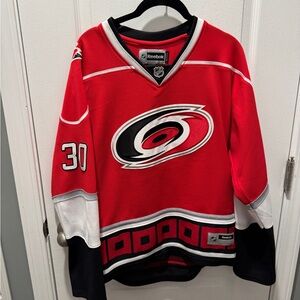 Reebok Red and Black V-Neck Men's Sweater